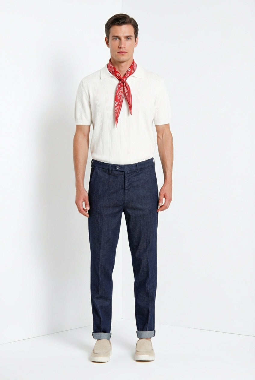 Boston men's chino pants in denim relaxed fit