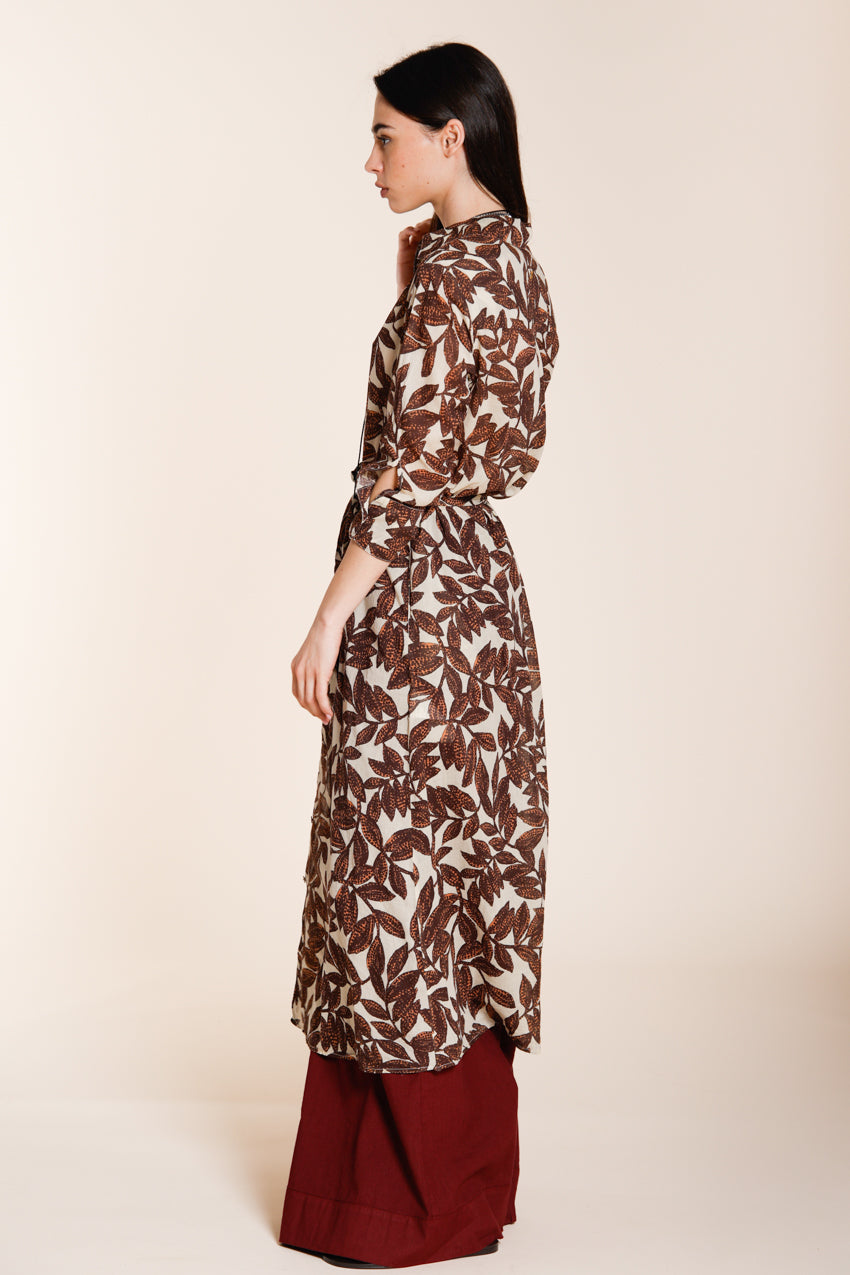 Nicole Dress abito donna in mussola di cotone stampa ramage