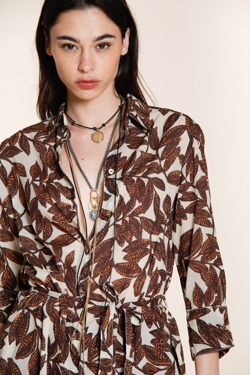 Nicole Dress abito donna in mussola di cotone stampa ramage