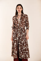 Nicole Dress abito donna in mussola di cotone stampa ramage