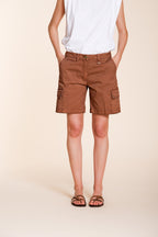 Chile bermuda cargo mujer en twill ligero stretch slim fit