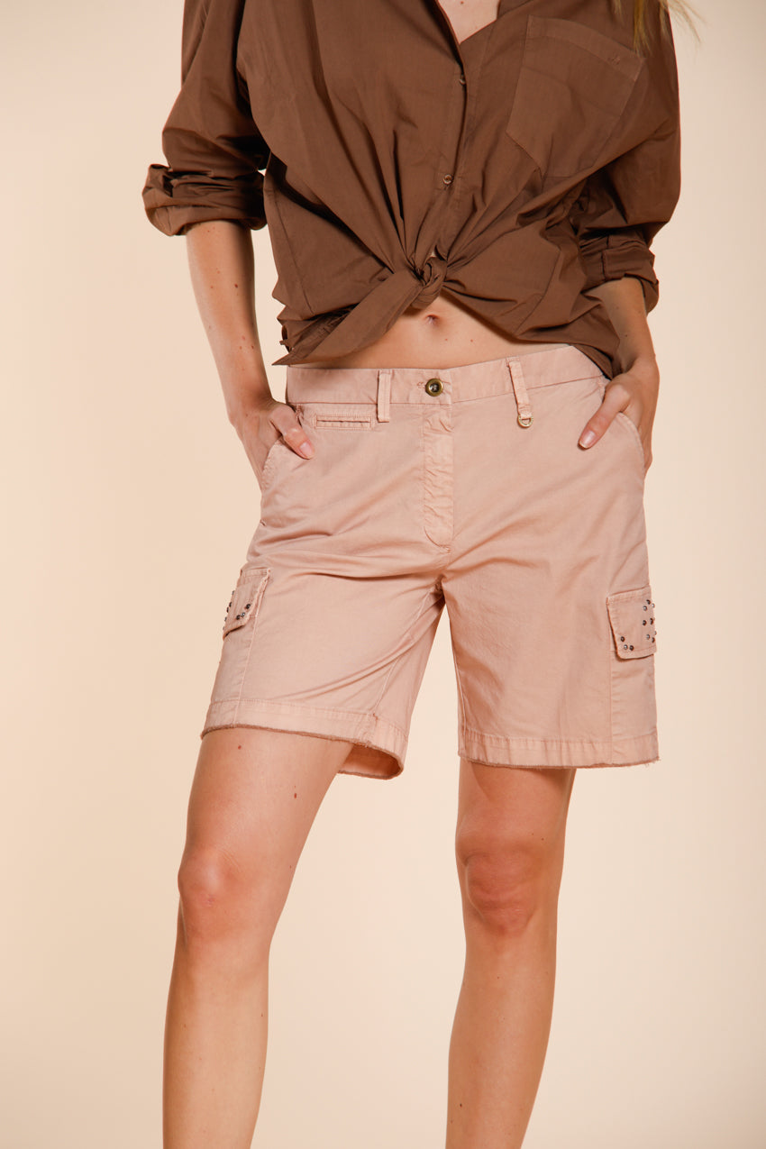 Chile women's cargo bermuda in lightweight stretch twill slim fit