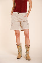 Chile bermuda cargo mujer en twill ligero stretch slim fit