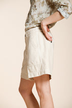 Dallas bermuda cargo mujer de algodón flameado relaxed fit