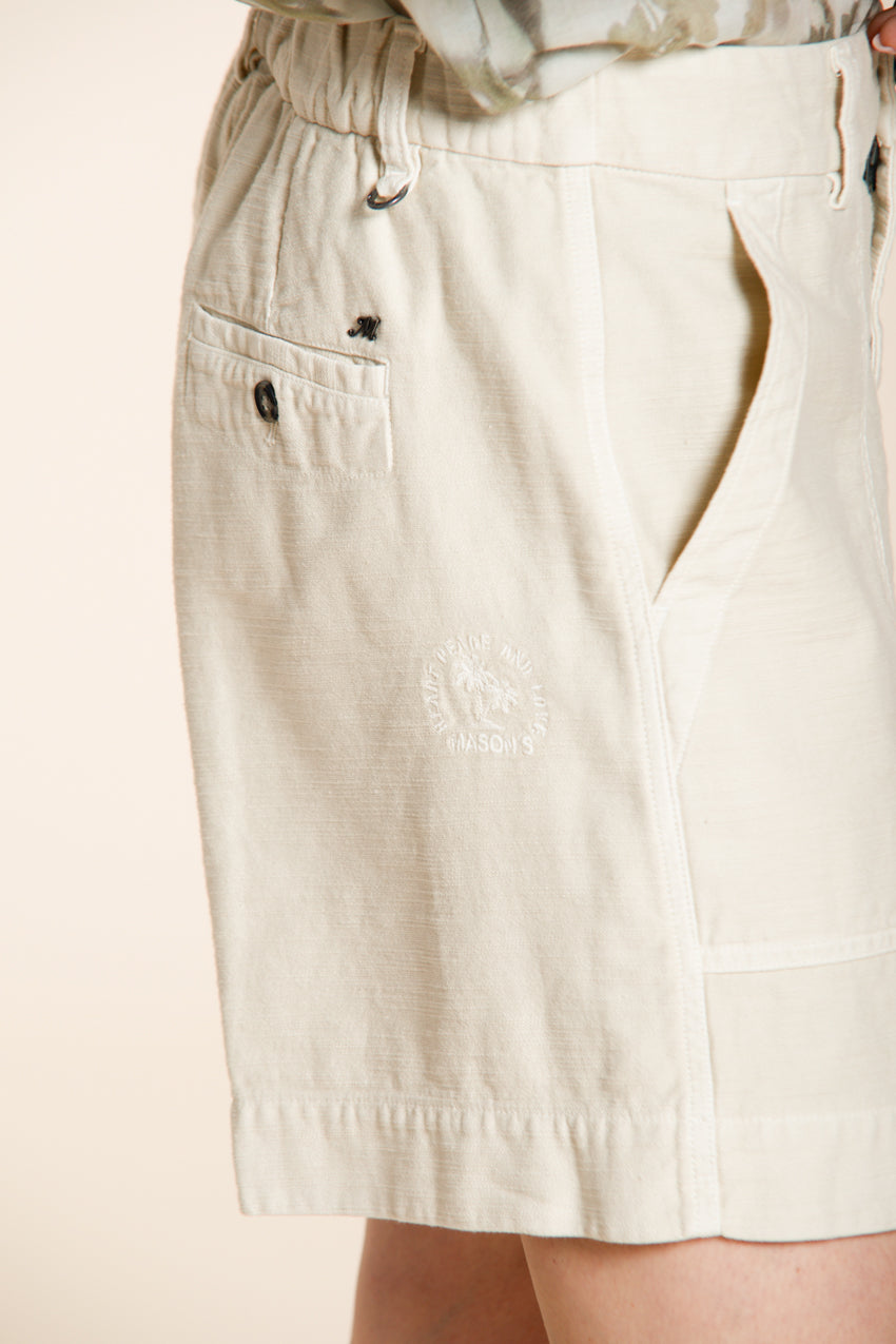 Dallas Damen Cargo Bermuda aus Flammgarn-Baumwolle relaxed fit