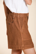 Dallas bermuda cargo mujer en algodón flameado relaxed fit