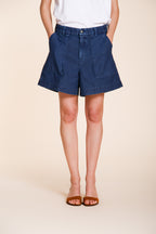 Dallas women's cargo bermuda in slub cotton relaxed fit