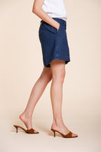 Dallas women's cargo bermuda in slub cotton relaxed fit