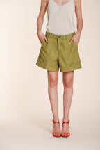 Dallas bermuda cargo femme en satin relaxed fit