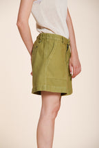 Dallas bermuda cargo femme en satin relaxed fit