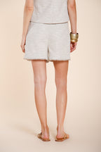 Jolie women's chino bermuda in rice grain jersey relaxed fit