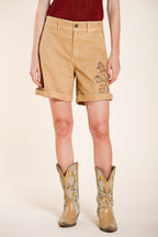 Baltimora bermuda cargo donna in panama fiammata relaxed fit