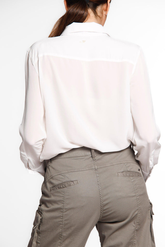 Nicole woman long-sleeved viscose shirt with ruffles - Mason's US