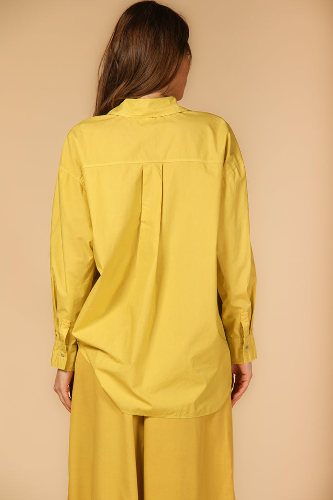 Image 4 of women's Lauren shirt in yellow, oversized fit by Mason's