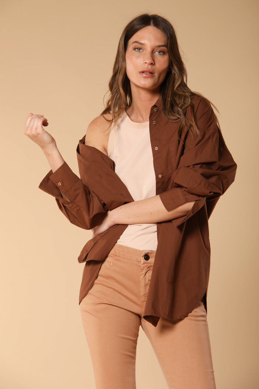 Lauren Damenbluse mit langen Ärmeln aus Popeline