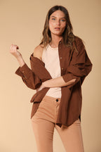 Lauren Damenbluse mit langen Ärmeln aus Popeline