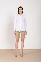 Delhi women's long-sleeved shirt in linen canvas