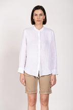 Delhi women's long-sleeved shirt in linen canvas