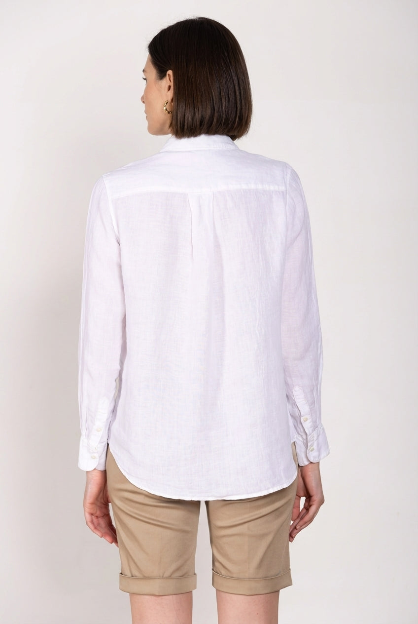 Delhi women's long-sleeved shirt in linen canvas