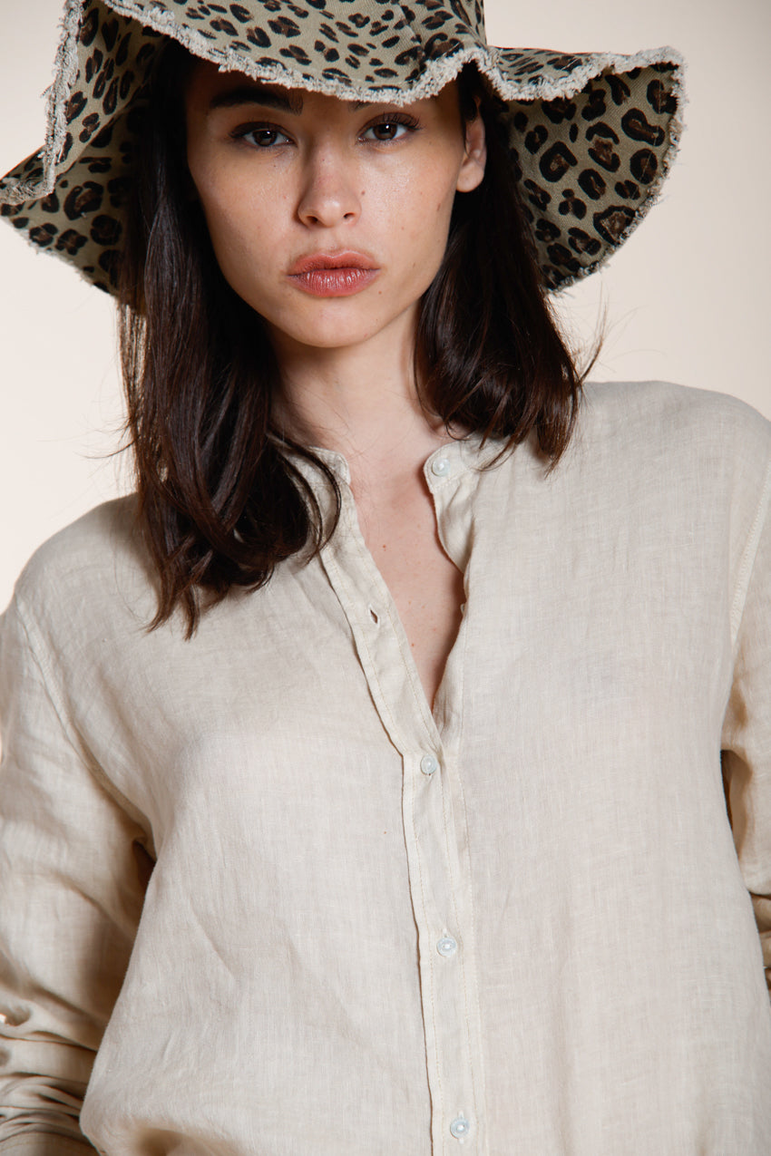 Delhi women's shirt long sleeve in linen canvas