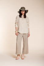 Delhi women's shirt long sleeve in linen canvas