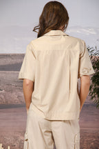 Florida camicia donna a manica corta in popeline