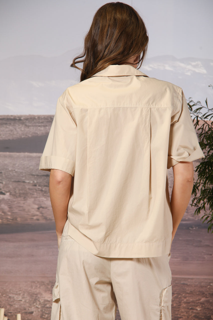 Florida camicia donna a manica corta in popeline