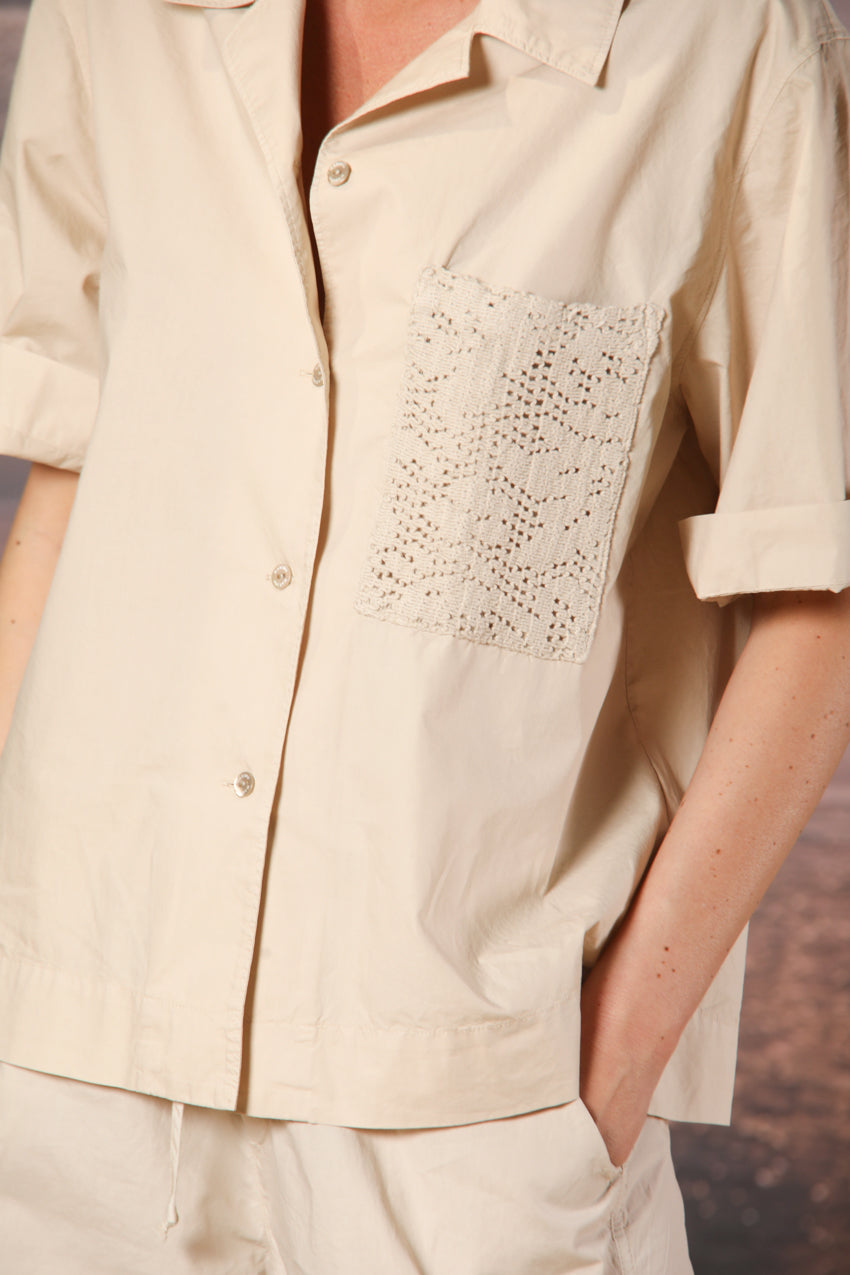 Florida women's short-sleeve shirt in poplin