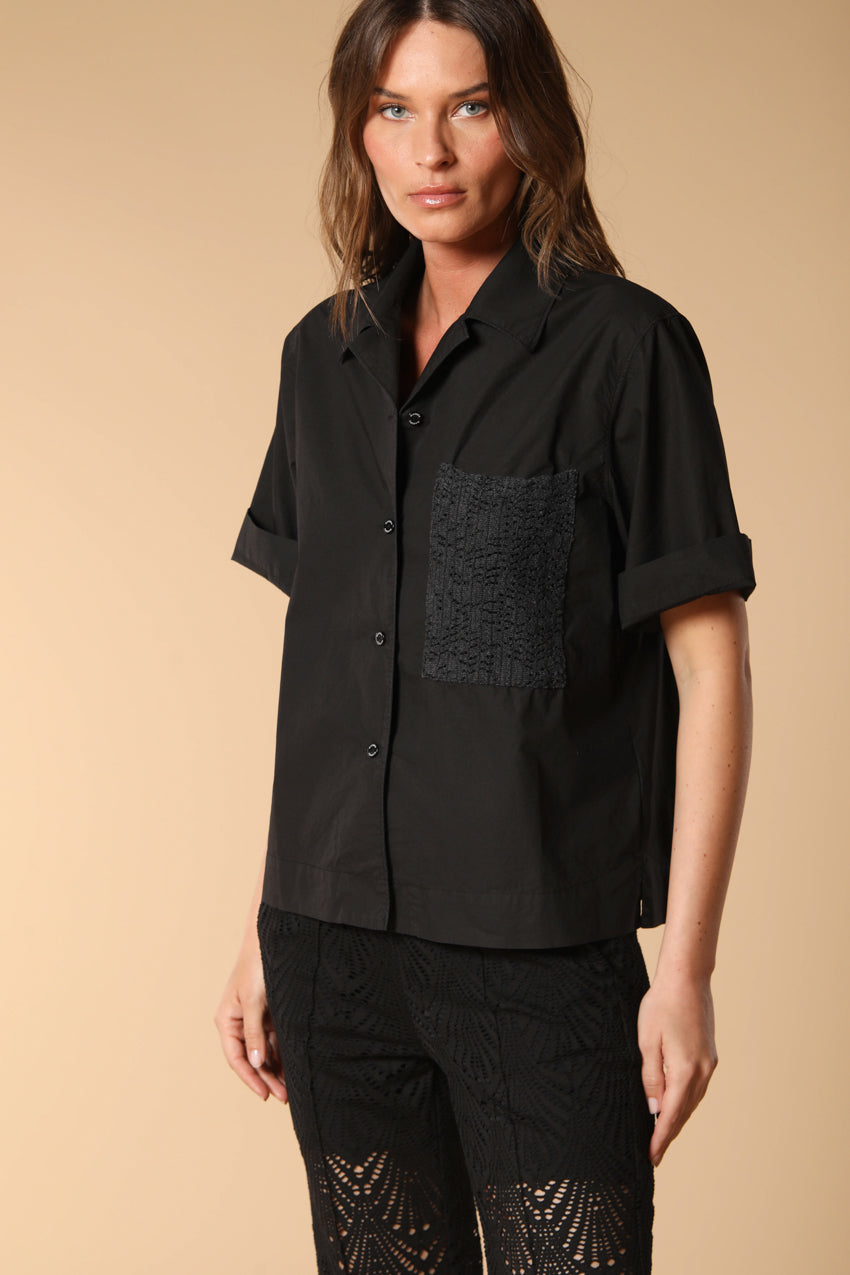 Florida camicia donna a manica corta in popeline
