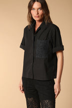 Florida camicia donna a manica corta in popeline