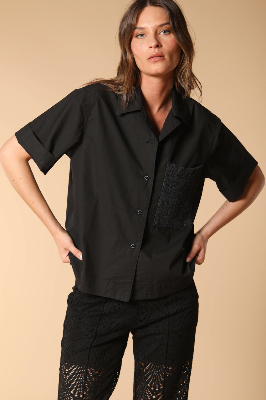 Florida women's short-sleeve shirt in poplin