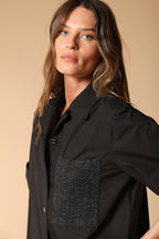 Florida camicia donna a manica corta in popeline