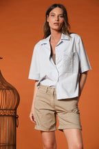 Florida camicia donna a manica corta in popeline