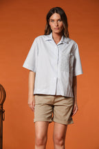 Florida camicia donna a manica corta in popeline