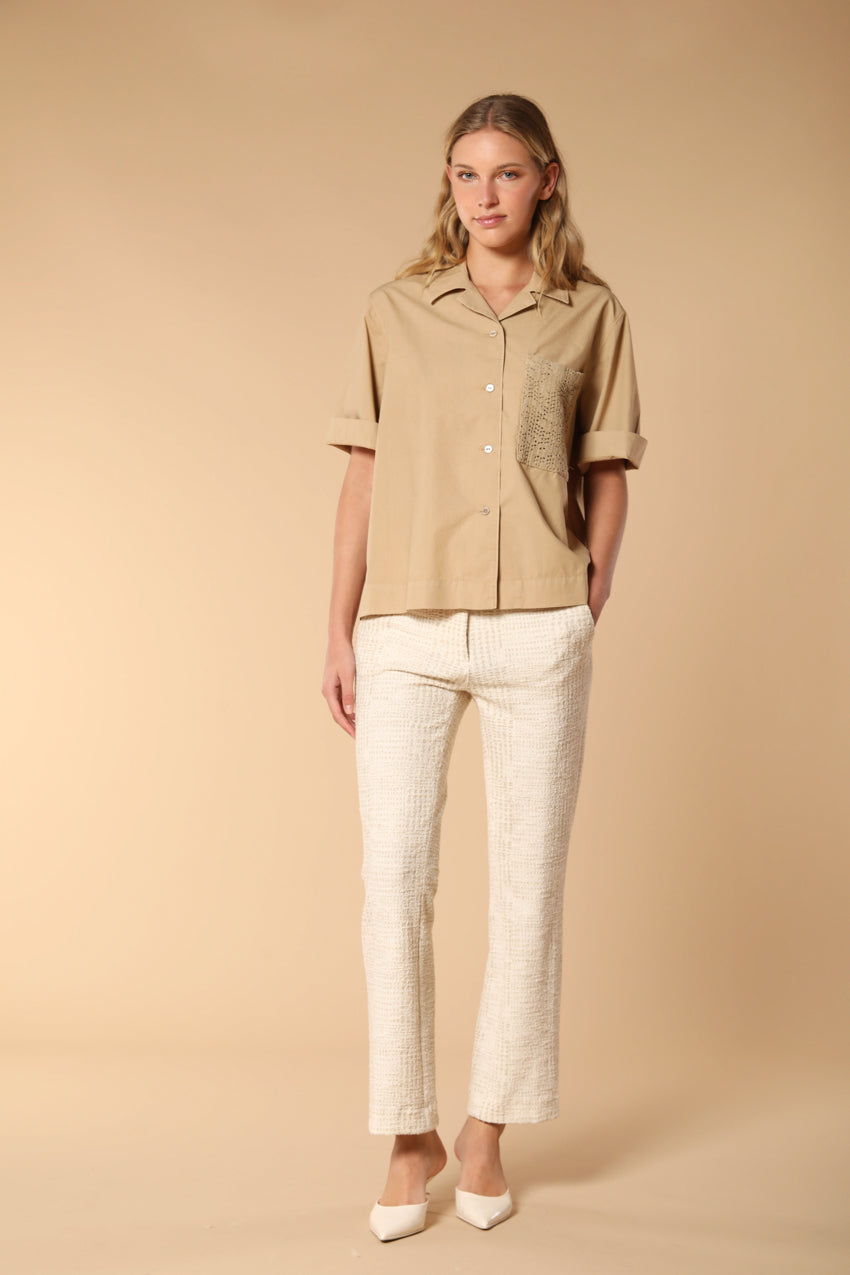 Florida camicia donna a manica corta in popeline