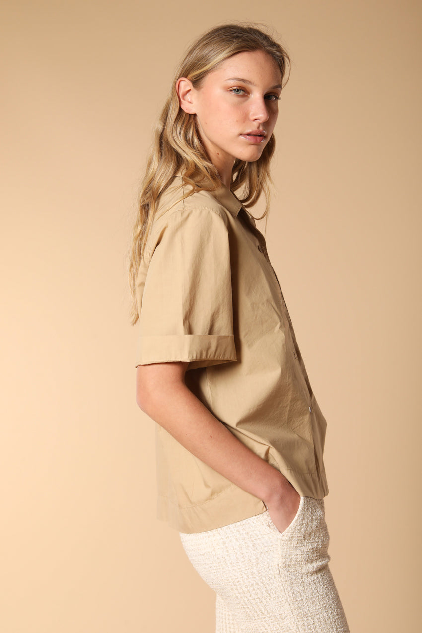 Florida camicia donna a manica corta in popeline