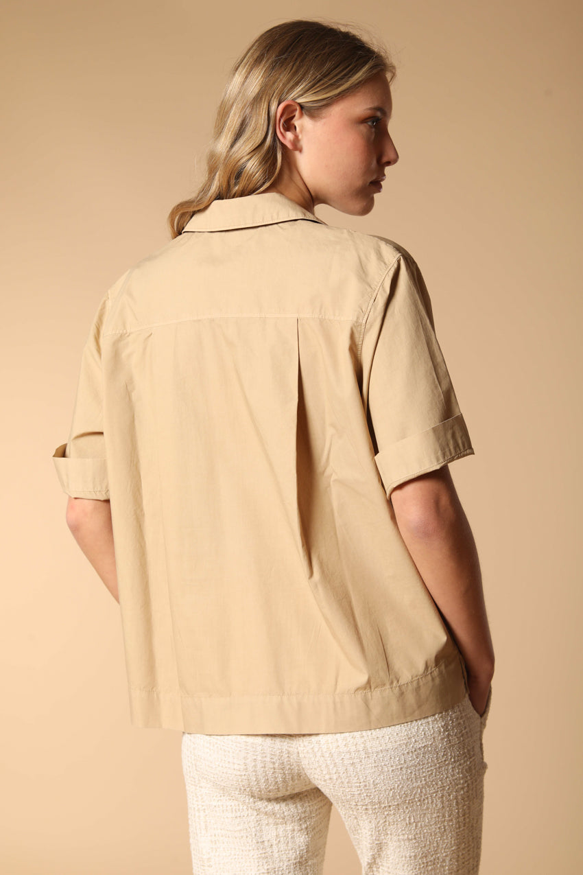 Florida camicia donna a manica corta in popeline