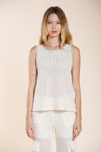 Karina camisa sin mangas mujer en punto crochet