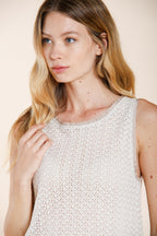 Karina chemise sans manches femme en maille crochet