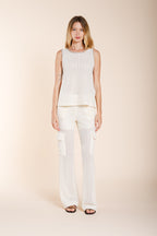 Karina chemise sans manches femme en maille crochet