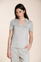 Ada women's shirt short sleeve in lurex tricot