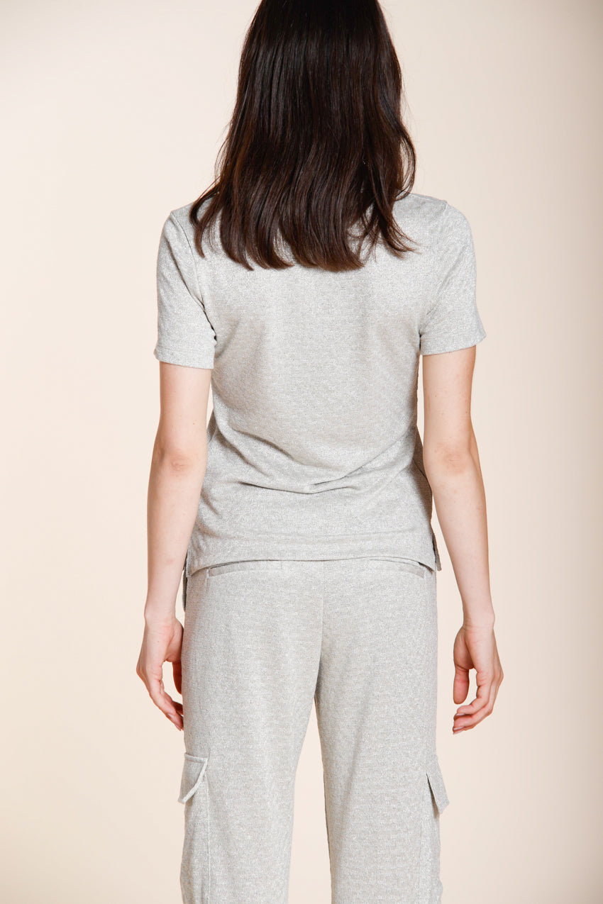 Ada women's shirt short sleeve in lurex tricot