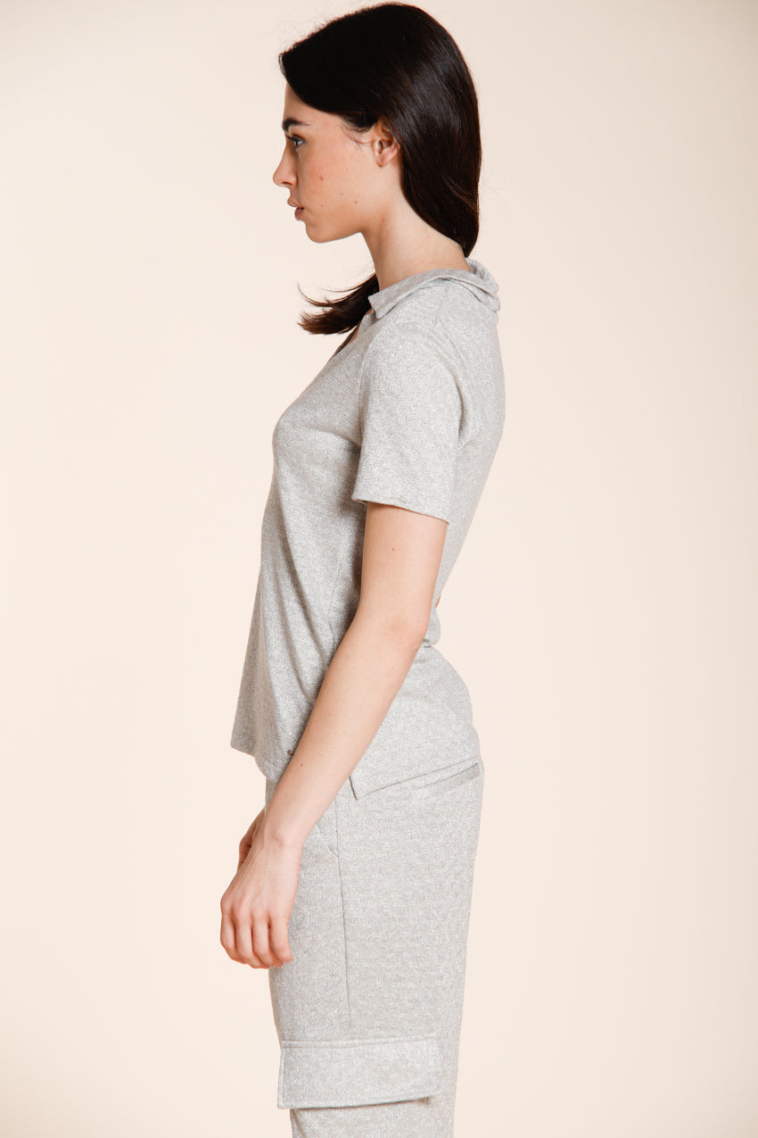 Ada women's shirt short sleeve in lurex tricot