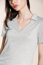 Ada women's shirt short sleeve in lurex tricot