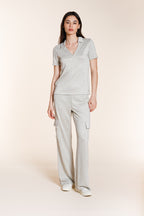 Ada women's shirt short sleeve in lurex tricot