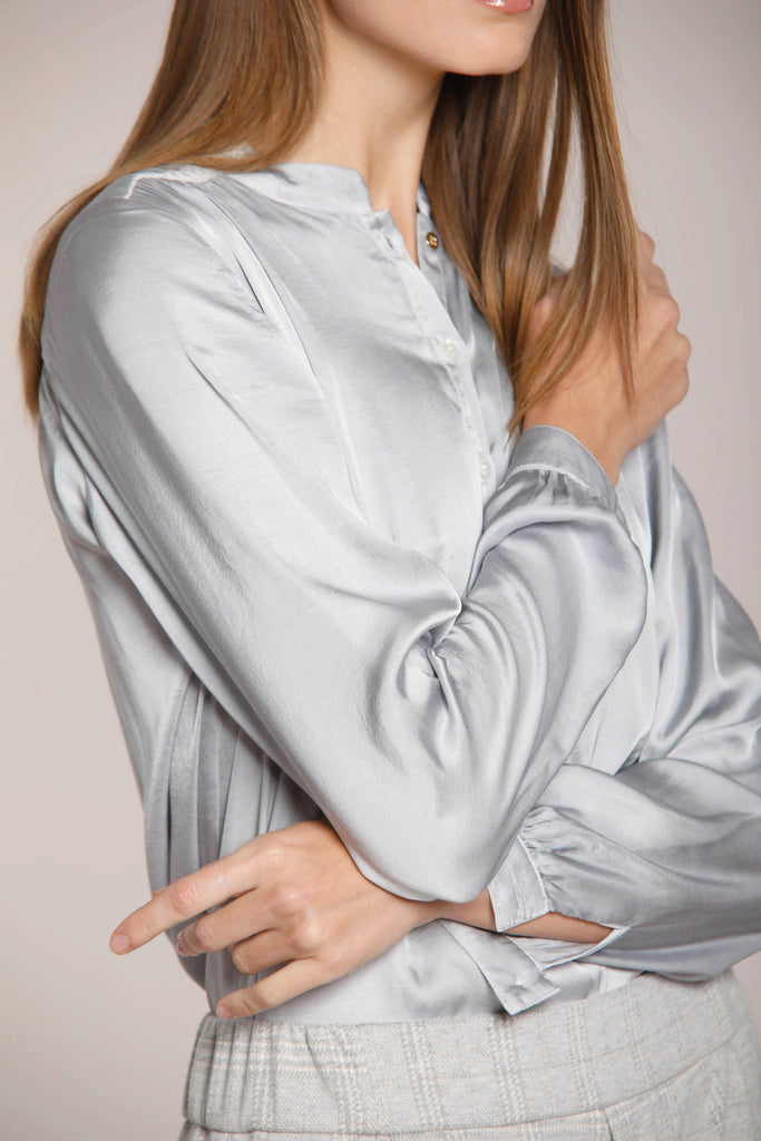 Margherita Shirt woman viscose shirt with mandarin collar