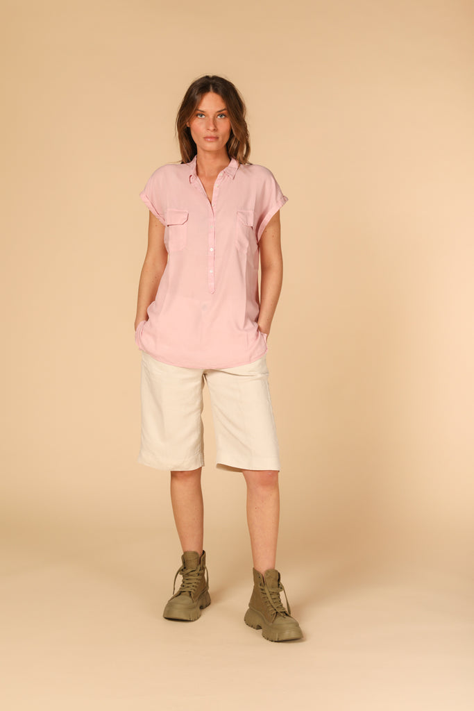 Image 2 of  Woman's shirt in lilac Tencel, Casta model by Mason' s