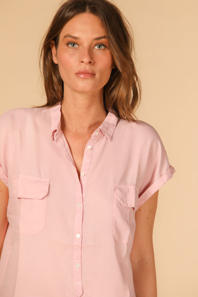 Image 3 of  Woman's shirt in lilac Tencel, Casta model by Mason' s