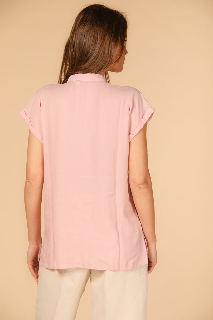 Image 4 of  Woman's shirt in lilac Tencel, Casta model by Mason' s