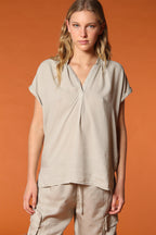 Adele MM camisa mujer con mangas cortas en tencel 